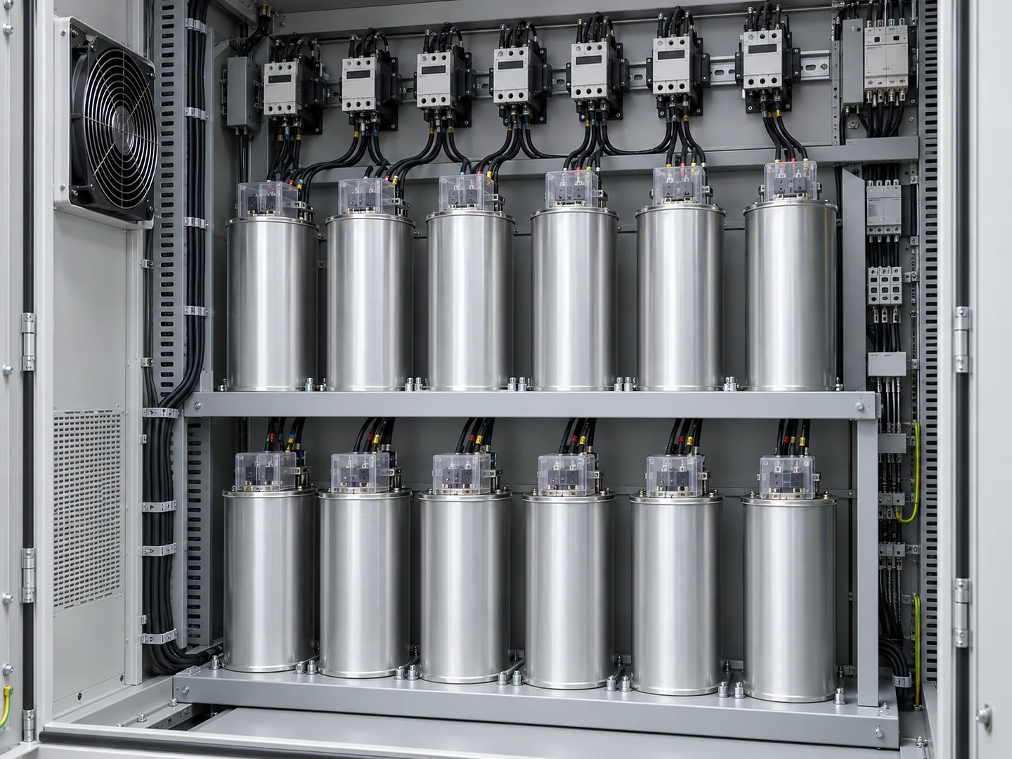 Illustrative capacitor banks installation