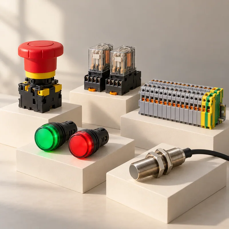 Illustrative relays & safety components components
